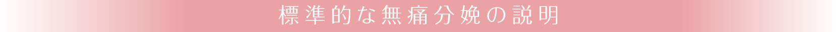 標準的な無痛分娩の説明